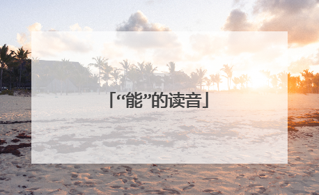 “能”的读音