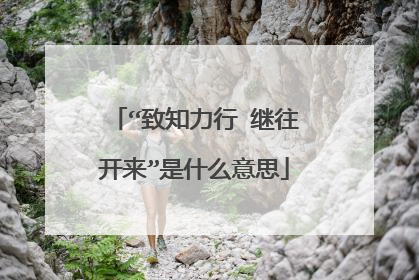 “致知力行 继往开来”是什么意思