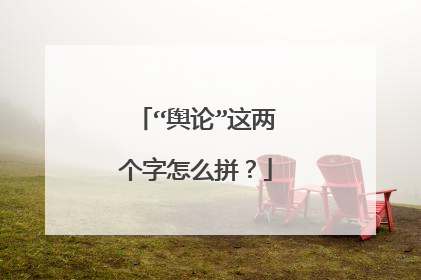 “舆论”这两个字怎么拼?