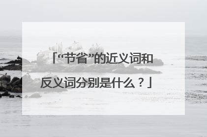 “节省”的近义词和反义词分别是什么？