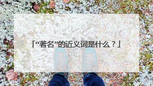 “著名”的近义词是什么?
