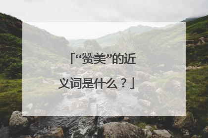 “赞美”的近义词是什么?