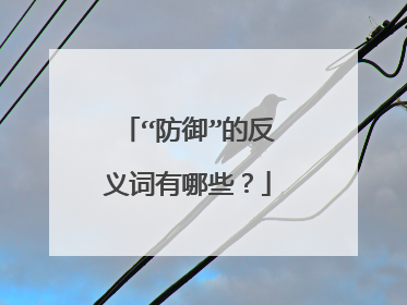 “防御”的反义词有哪些?