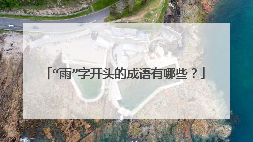 “雨”字开头的成语有哪些?