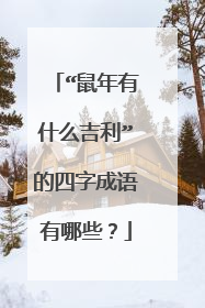 “鼠年有什么吉利”的四字成语有哪些？