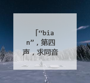 “bian”,第四声,求同音字组词。