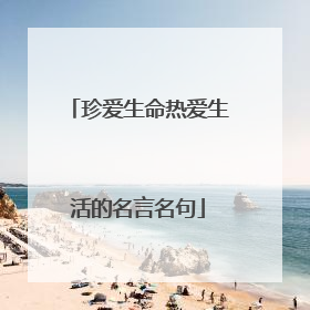 珍爱生命热爱生活的名言名句