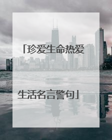 珍爱生命热爱生活名言警句