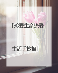 珍爱生命热爱生活手抄报