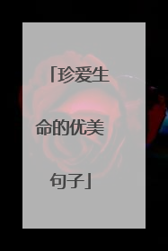 珍爱生命的优美句子