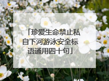 珍爱生命禁止私自下河游泳安全标语通用四十句