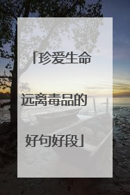 珍爱生命远离毒品的好句好段