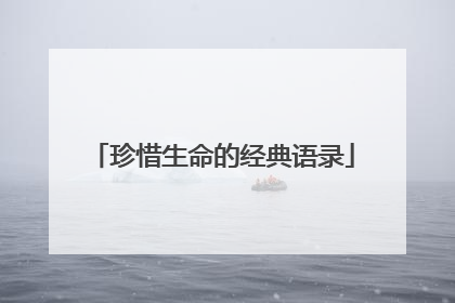 珍惜生命的经典语录