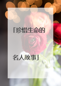 珍惜生命的名人故事