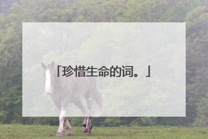 珍惜生命的词。