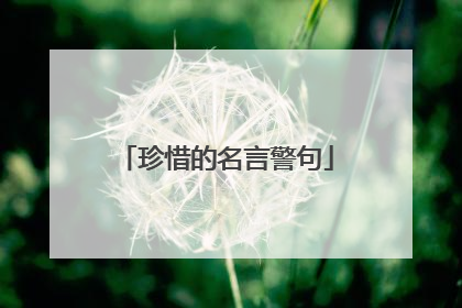 珍惜的名言警句