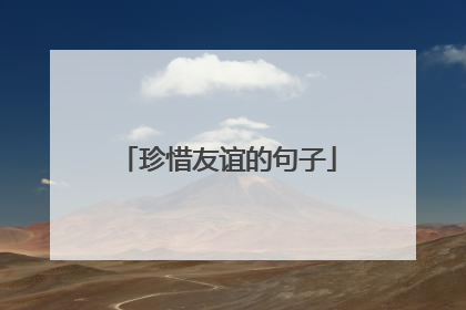 珍惜友谊的句子