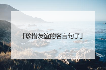 珍惜友谊的名言句子