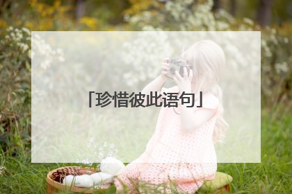 珍惜彼此语句