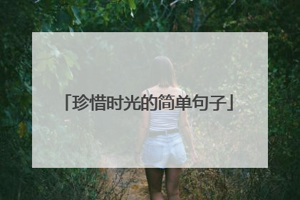 珍惜时光的简单句子