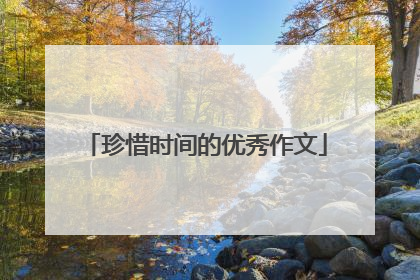 珍惜时间的优秀作文