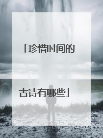 珍惜时间的古诗有哪些