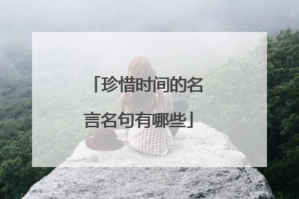 珍惜时间的名言名句有哪些