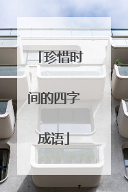 珍惜时间的四字成语