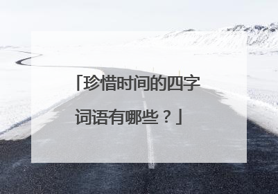 珍惜时间的四字词语有哪些?
