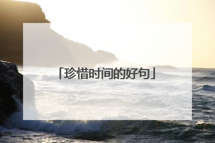 珍惜时间的好句