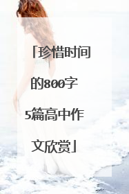 珍惜时间的800字5篇高中作文欣赏