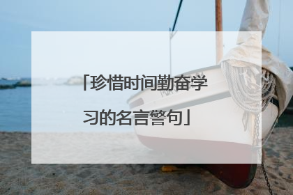 珍惜时间勤奋学习的名言警句