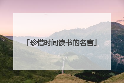 珍惜时间读书的名言