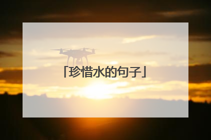 珍惜水的句子