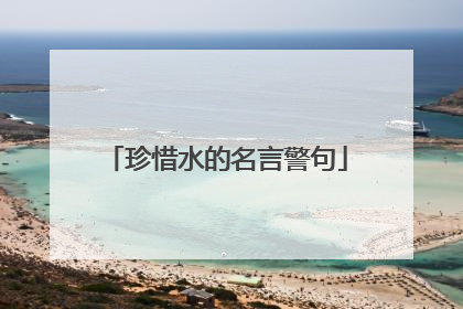 珍惜水的名言警句