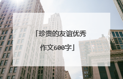 珍贵的友谊优秀作文600字