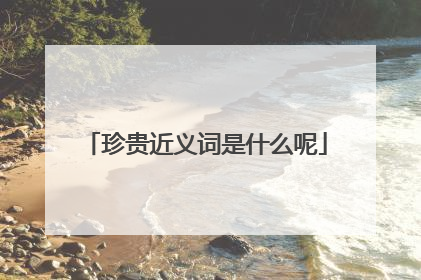 珍贵近义词是什么呢