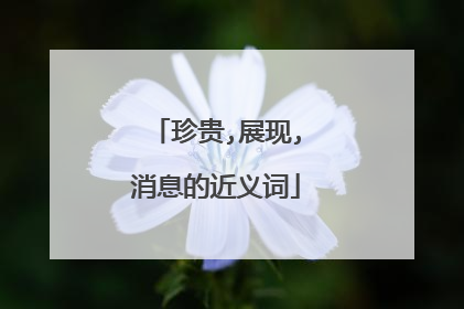 珍贵,展现,消息的近义词