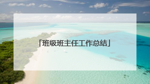 班级班主任工作总结