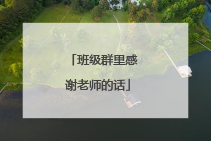 班级群里感谢老师的话