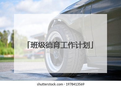 班级德育工作计划