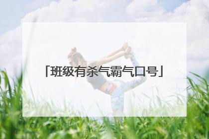 班级有杀气霸气口号
