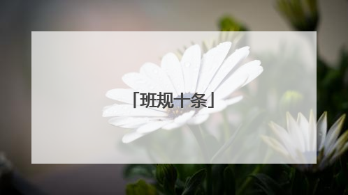 班规十条