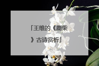 王维的《鹿柴》古诗赏析