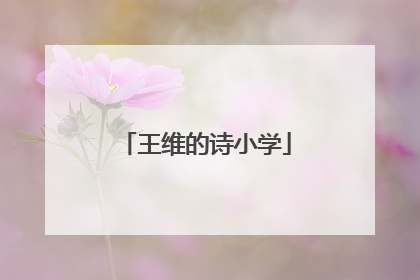 王维的诗小学