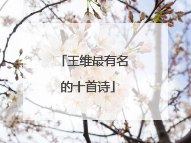 王维最有名的十首诗