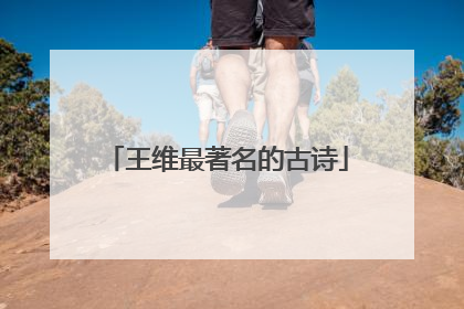 王维最著名的古诗