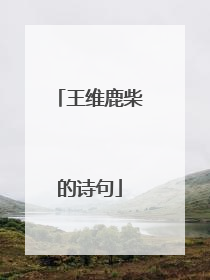 王维鹿柴的诗句