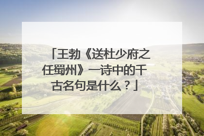 王勃《送杜少府之任蜀州》一诗中的千古名句是什么？