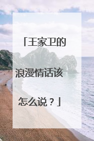 王家卫的浪漫情话该怎么说?